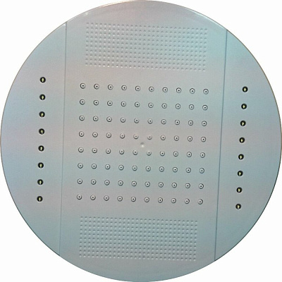 Душ верхний круглый 250 мм с подсветкой белый пластик