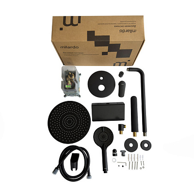 Душевая система скрытого монтажа с тропическим душем Milardo Rora RORBL03M68