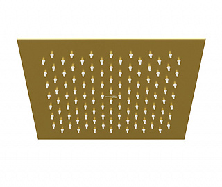 WK Душевая насадка   A198 нерж.сталь квадрат 250 x 250 мм,112 форсунок, "матовое золото"