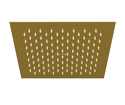 WK Душевая насадка   A198 нерж.сталь квадрат 250 x 250 мм,112 форсунок, "матовое золото"