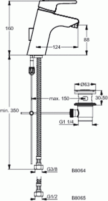 Смеситель для биде Ideal Standard Active B8065AA