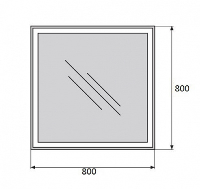 Зеркало BelBagno SPC-GRT-800-800-LED-BTN