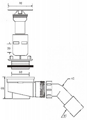 Трап для душевого поддона MRS5C-S
