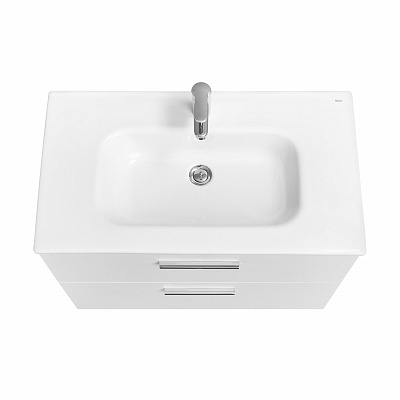 Тумба под раковину Roca Victoria 80 белый глянец 2 ящика A857470806