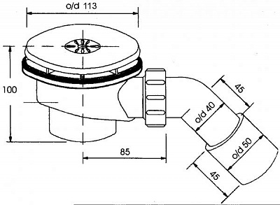 Трап для душевого поддона MRS4C