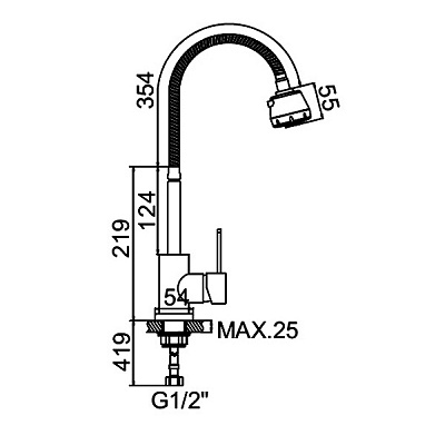 Смеситель для кухни Ledeme L74304