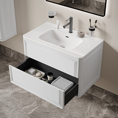 Тумба подвесная с раковиной (0108000i28) 80 см, белый, Iddis Oxford Neo OXN80W0i95K