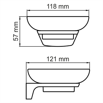 Мыльница стеклянная WasserKRAFT Elbe K-7229