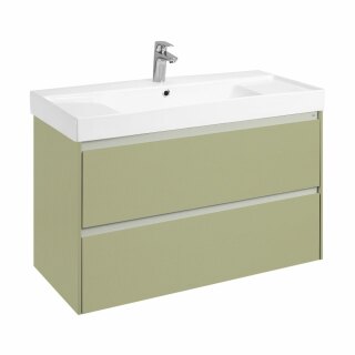 Тумба с раковиной Roca Ona Olive 1000 2 ящика ZRU9308355, оливковый матовый