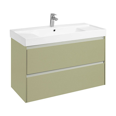 Тумба с раковиной Roca Ona Olive 1000 2 ящика ZRU9308355, оливковый матовый