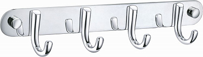 Вешалка с 4 крючками для ванной Wonzon & Woghand, хром ww-9384-4