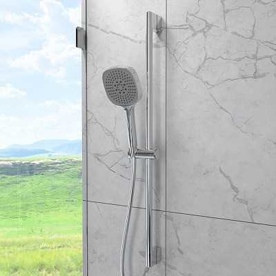 Душевой гарнитур Vitra Core Square A45917EXP хром, 3 режима