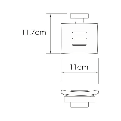 Мыльница стекло Rhin WasserKRAFT K-8729 никель