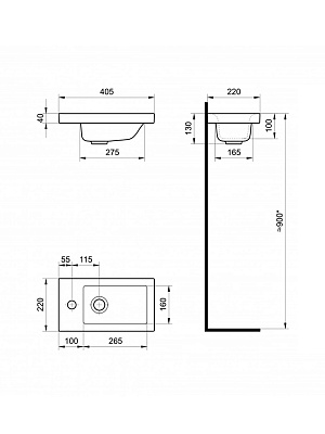 Раковина Santek Миранда 40 мебельная 1WH302500