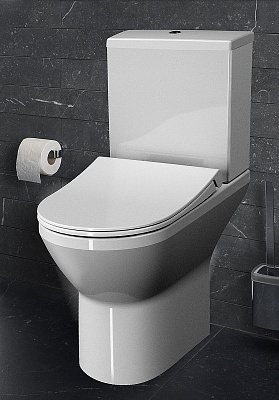 Унитаз компакт Vitra Integra Round Open-Back с сиденьем микролифт 9833B003-7206