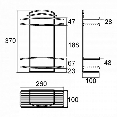 Полка двухъярусная Milardo 12 212W020M44