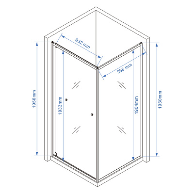 Душевое ограждение 100х100 MONTEREY EX-508 квадрат хром прозрачное 6мм (Side Sliding)
