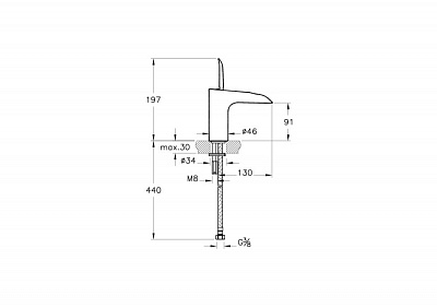 Смеситель для умывальника Vitra T4 A41242EXP