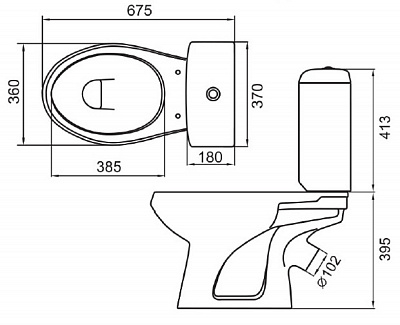 Унитаз-компакт Оскольская керамика Элисса-Премьер