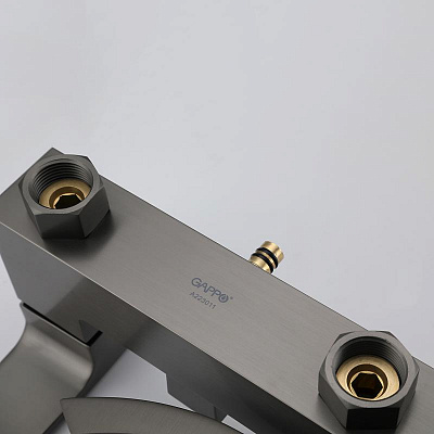 Душевая система Gappo G07-9 G2407-9 оружейная сталь, (с изливом и тропическим душем)