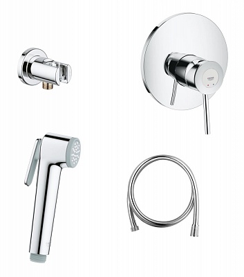 Комплект 4в1 GROHE BAU Classic 124901 гиг.душ/встройка (29 048000, 27 512001, 28 628000, 26 335000)
