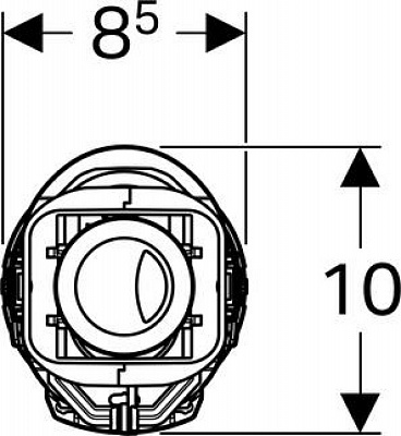 Механизм выпуска воды из бачка Sanita Luxe Impuls Basic 230 без кнопки